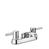 4" Dual Lever Handles Brass Basin Faucet with Long Nozzle